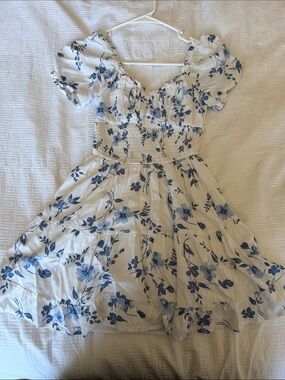 Hollister Women's Blue Smocked Waist Skort Dress XS